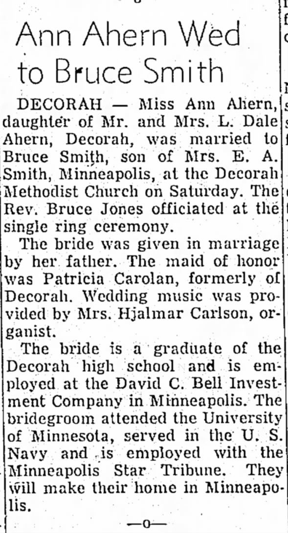 Clipping from Globe-Gazette